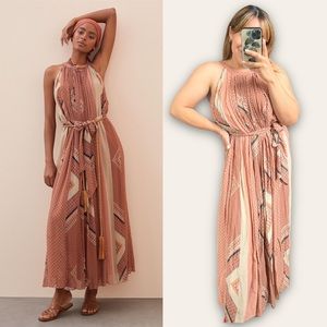 Nikita Mhaisalkar | Anthropologie Abstract Halter Maxi Dress Size: XS